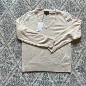 Quince Soft Cream Cashmere Top
